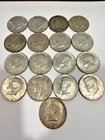 LOT OF 17 CIRCULATED 1967 1968 1969 KENNEDY 40% SILVER  HALF DOLLARS
