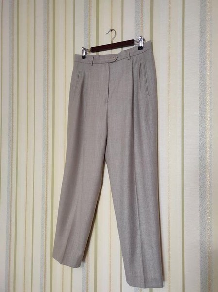 Women Peserico Trousers Beige Wool M