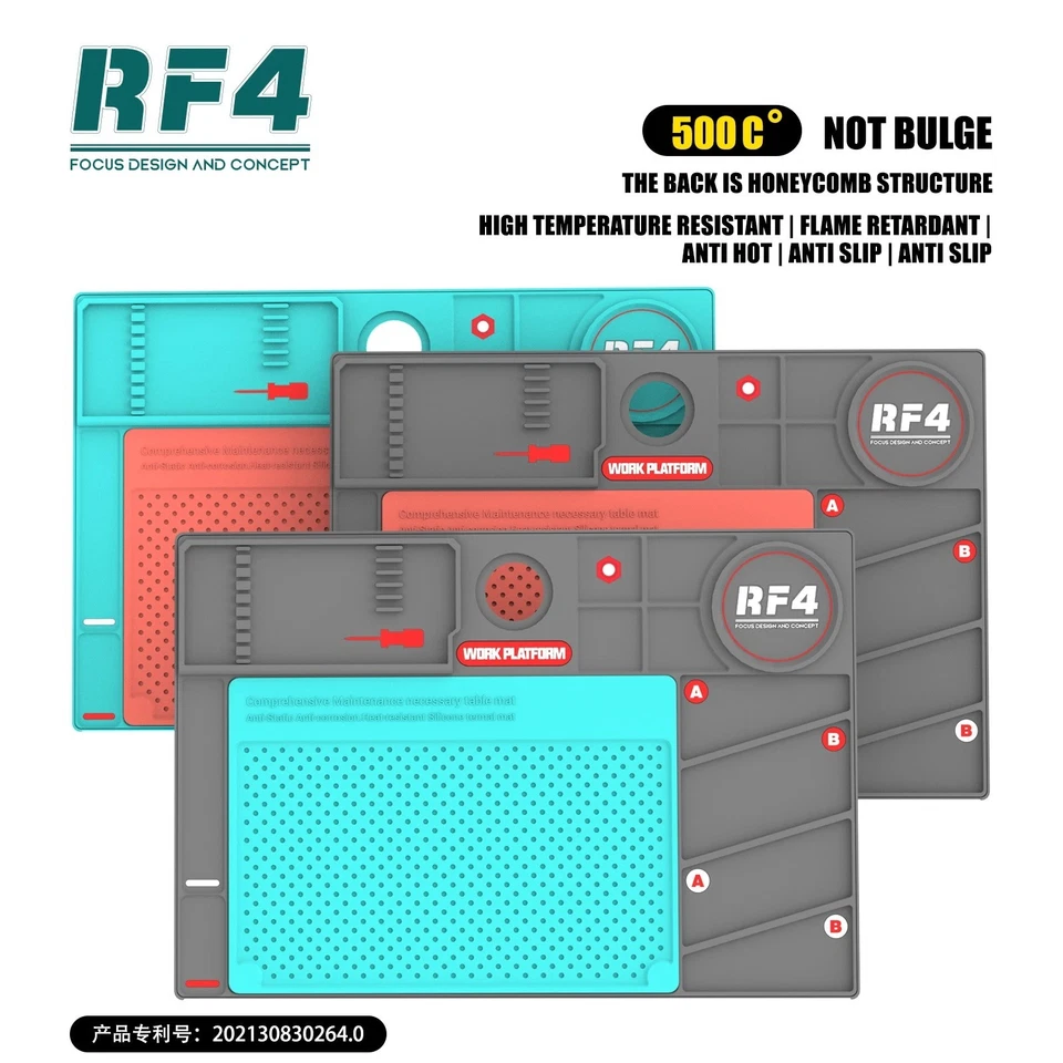 Silicone Heat Resistant Mat AntiStatic Magnetic Desk RF4 RF-PO2 260*380mm UK - Image 2 of 4