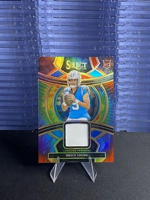 2023 Panini Select - Rookie Swatches Bryce Young #RSW-BYO Tie-Dye Prizm /25