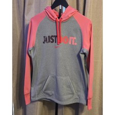 Nike Therma-Fit Just Do It Pullover Hoodie Women's Size Small Thumbholes