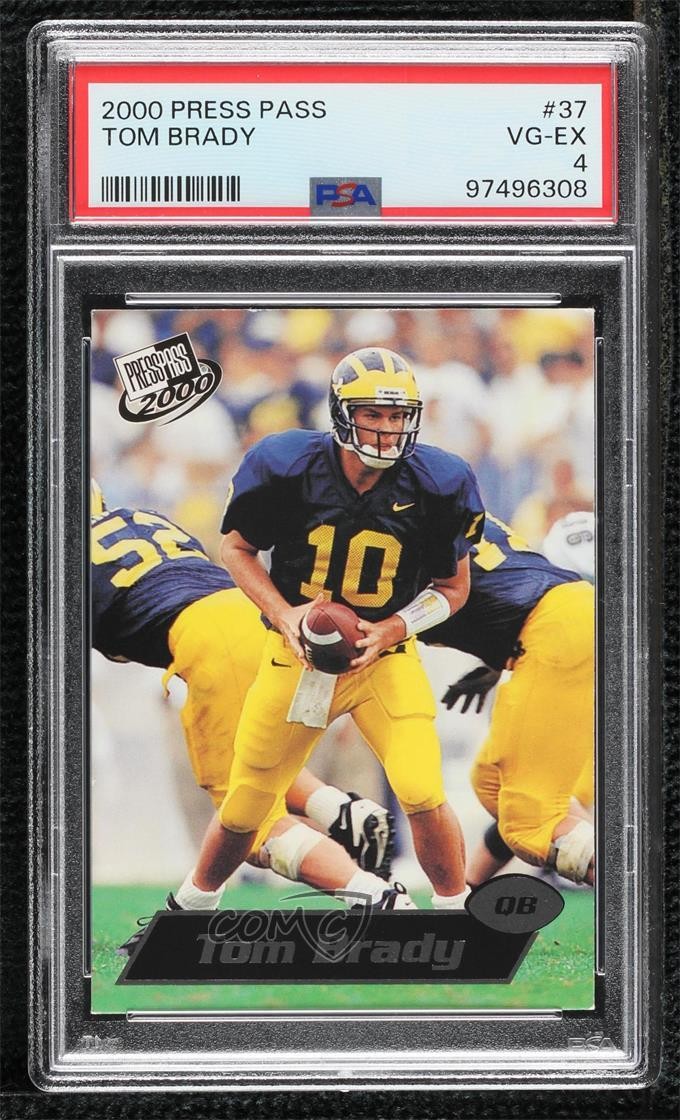 2000 Press Pass Tom Brady #37 Rookie RC 12d3