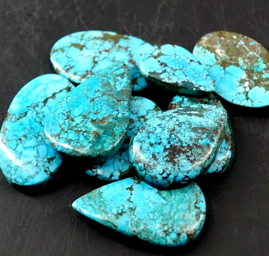 AAA 200 Ct Natural Spiderweb Blue Arizona Turquoise Lot Certified Loose Gemstone - Image 3 of 3
