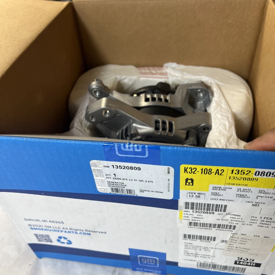 Alternador GM 3,6 L genuino OEM ACDelco 2017-2024 13520809 Foto 3 de 4