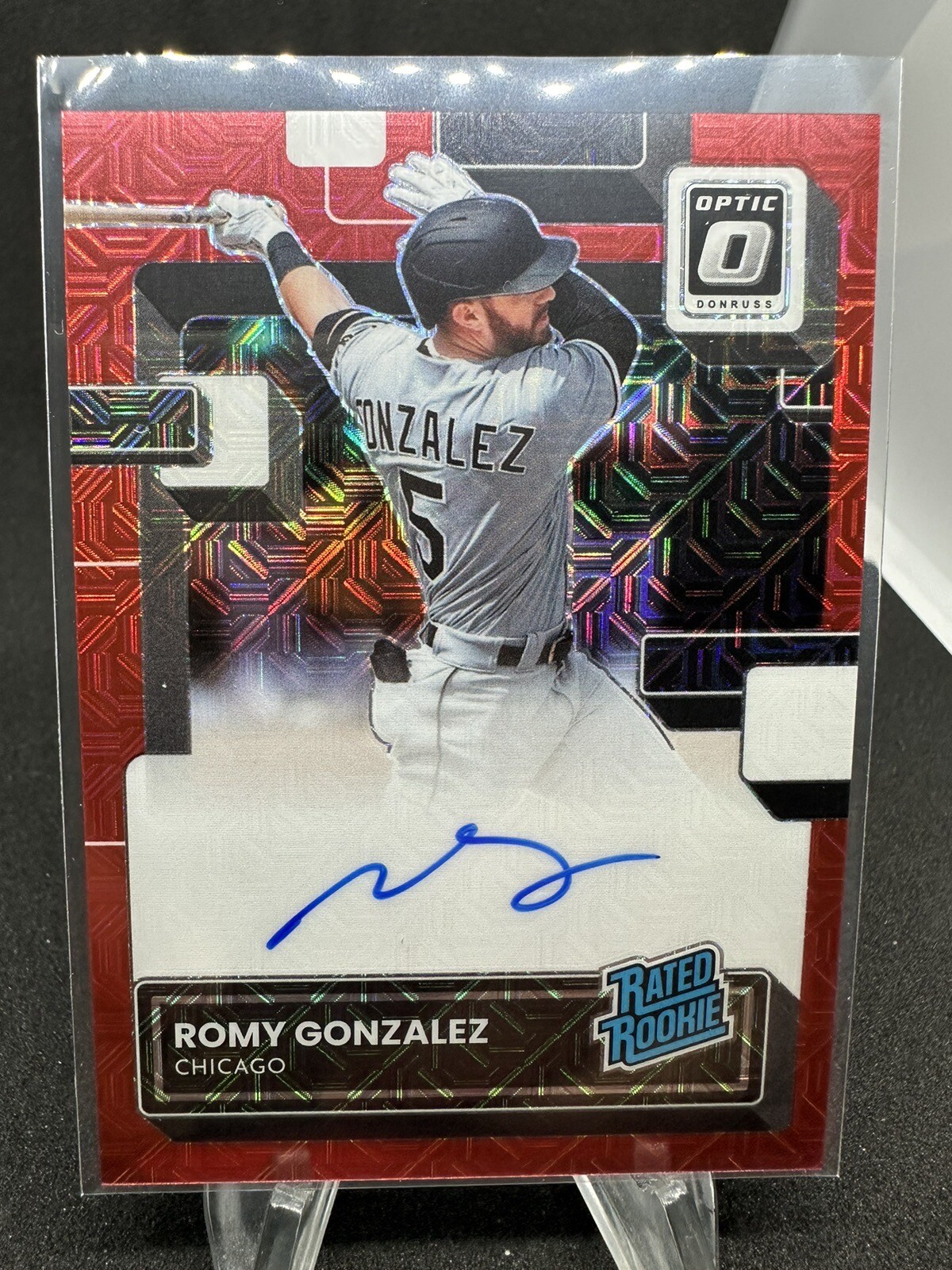 Romy Gonzalez 2022 Panini Donruss Optic Red Mojo Rated Rookie AUTO /99 #RRS-RG