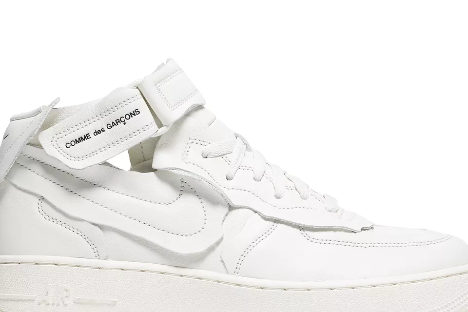 COMME des GARÇONS Nike スニーカー ホワイト Nike Comme des Garçons x Air Force 1 Mid White DC3601-100 Men's