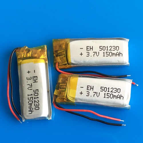 5x 3.7V 150mAh Li Po Polymer Rechargeable Battery 501230 JST 2P 1.25mm - Foto 5