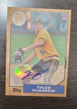 2017 Topps 1987 RC Tyler Glasnow Maple Wood Autograph Rookie Card Auto 8/25