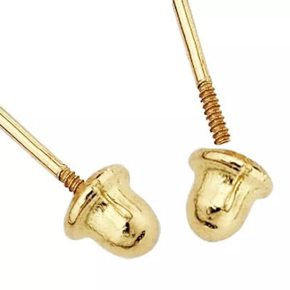 14K Real Gold Cute Hello Kitty Cat Kitten Stud Earrings eBay
