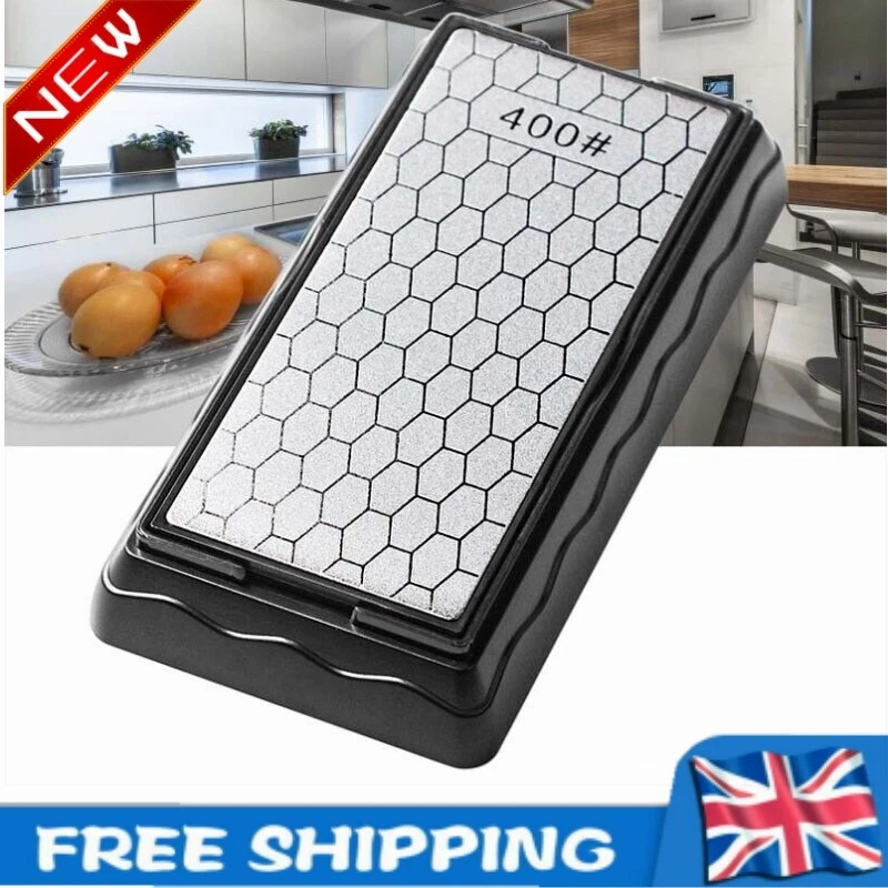 CLEARANCE DOUBLE SIDED DIAMOND SHARPENING STONE 400#1000# Whetstone Chisel Blade - Image 3 of 4