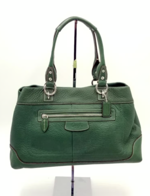 Coach Emerald Green Triple Compartment Shoulder/Tote Bag | eBay