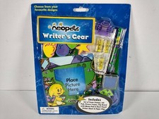 2004 Neopets Writer's Gear Picture Frame Stamps Sticker Pencil  New  Sealed