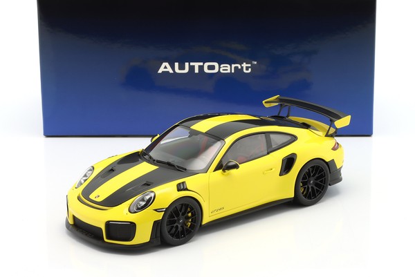 Porsche 911 (991 Ii) GT2 Rs Weissach Package 2017 Racing Gelb 1:18 Autoart-image