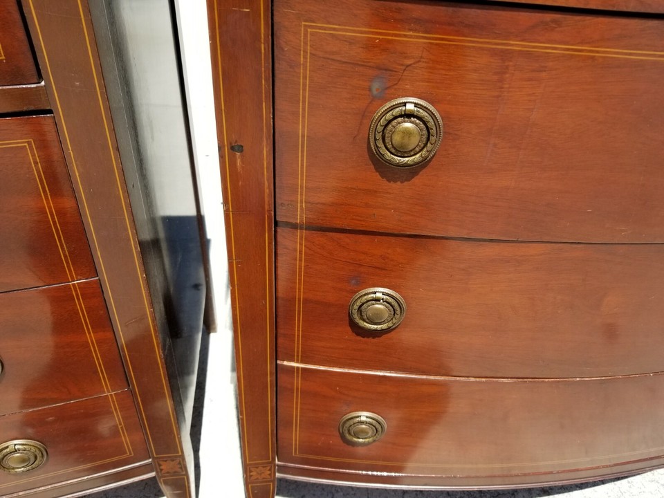 Antique VANLEIGH FURNITURE of New York Mahogany Federal Style Highboy Dresser eBay