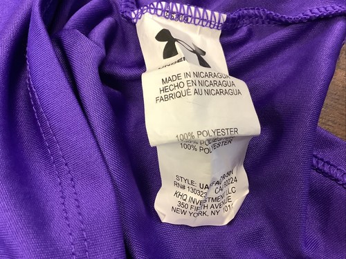 Under Armour Shirt Size 4 Girls/Boys Toddler Polyester Purple Gently Used Unisex - Picture 5 of 5