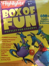 Highlights box of fun: puzzles for experts (600+ puzzles, activities, &