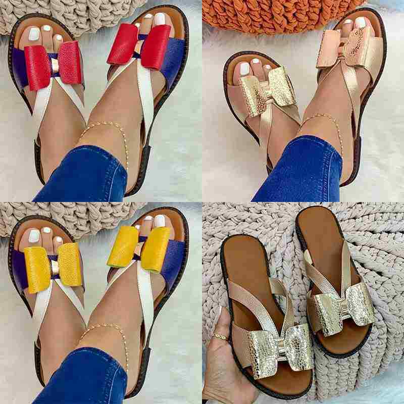 PANTOFOLA D’ORO Sandali casual donna estivi nodo farfalla ciabatte basse slip on scarpe donna