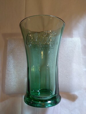 Coca-Cola Sundae Float Style Green Libby Heavy Drinking Glass
