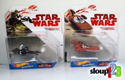 HOT WHEELS - STAR WARS STARSHIPS - SPEEDER BIKE & LUKE SKYWALKERS