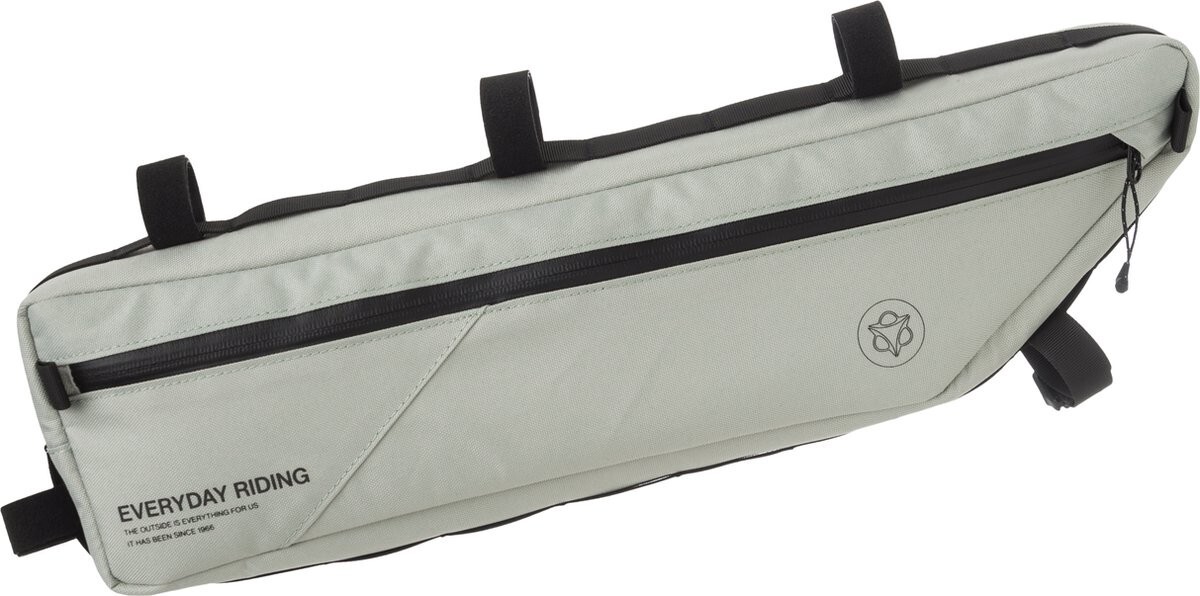 Borsa orizzontale al telaio bikepacking AGU VENTURE 3 litri verde pistacchio