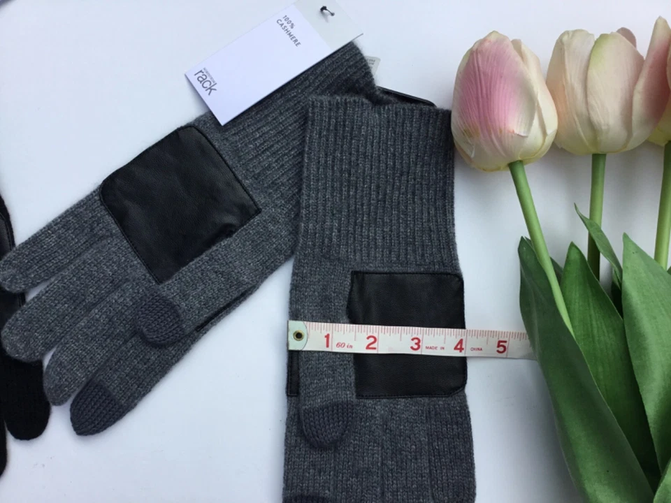Nordstrom стойка 100% кашемир tech перчатки серый комбо один размер новый рождественский подарок - Изображение 2 из 4