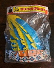 NIP Big Chief Headdress Childs Dress Up No. 4 USA Made Vintage New Costume