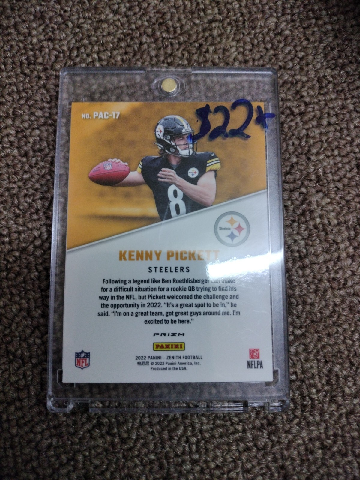2022 Panini Zenith 1992 Pacific PAC17 Kenny Pickett (RC) for sale