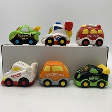 VTech Go Go Smart Wheels Lot 6 Cars Van Fire Truck Lights Sounds with Batteries