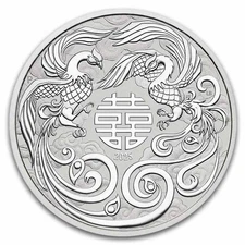 2025 Australia Myths & Legends: 1 oz Silver Double Phoenix BU