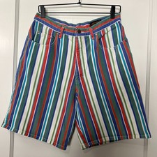 Vintage Eddie Bauer 90s Multicolor Striped Shorts Women's 12 see measurements 