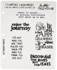 Tim Holtz Cling Stamps 7"X8.5", Just Thoughts