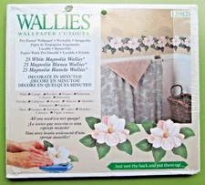 Wallies Wallpaper CutOuts 25 Magnolias #12082 NEW Pre-Pasted Washable Strippable