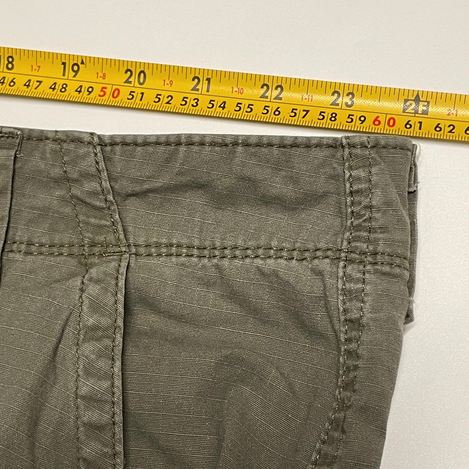 Wrangler Cargo Shorts Mens W48 Green Khaki Ripstop Utility Workwear Relaxed Fit image 6
