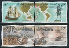 1979 NORFOLK ISLAND DEATH OF CAPTAIN COOK SET OF 4 FINE USED/CTO