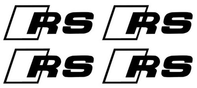 4x Audi RS Bremssattel Aufkleber Sticker RS3 RS4 RS5 TTRS RS6 RS8 einfarbig