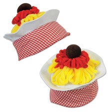 Beistle Plush Spaghetti  Meatball Hat - Italian  Party Supply  Decoration