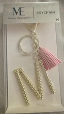 Modern Expressions "M” Monogram Keychain with Tassels