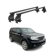 Smooth Roof Racks Cross Bars Luggage Carrier For Honda Pilot 2009-2015 Black 2x