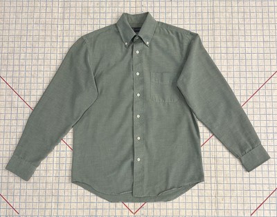 Arrow Men's Casual Button Down Shirt Long Sleeve Office Work Green