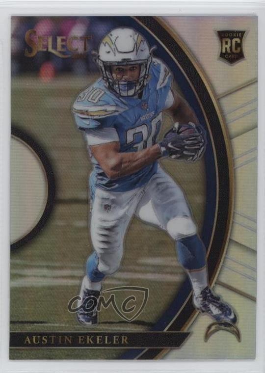 2017 Panini Select Concourse Silver Prizm Austin Ekeler #84 Rookie RC
