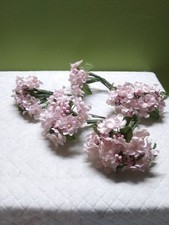 VTG Millinery Flowers - Bunches Of Pink Tiny Floral Crafts