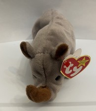 Ty Beanie Babies. Spike the Rhino - August 13, 1996 Grey