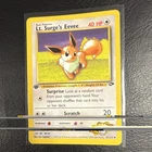 Pokémon Lt. Surge's Eevee 51/132 Gym Challenge 1st Edition Uncommon Basic 40 HP