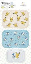 Pokemon Monpoke Lid for attaching to wet tissues Set of 3 Bitatto Reusable Japan