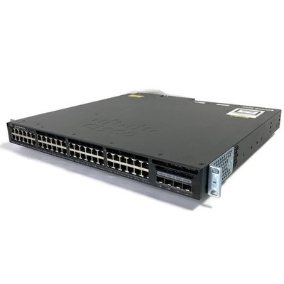 Cisco Catalyst 3650 48-Port Gigabit Ethernet PoE+ WS-C3650-48FD-S w/ Dual PSU