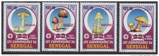 Senegal 1999 Mushrooms Mushrooms Mi. 1797-1800 4 Values RARE Mint