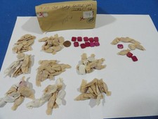 Vintage Ruby Octagon 14x12mm Drilled Initials Stones Jewelry Lot of 99