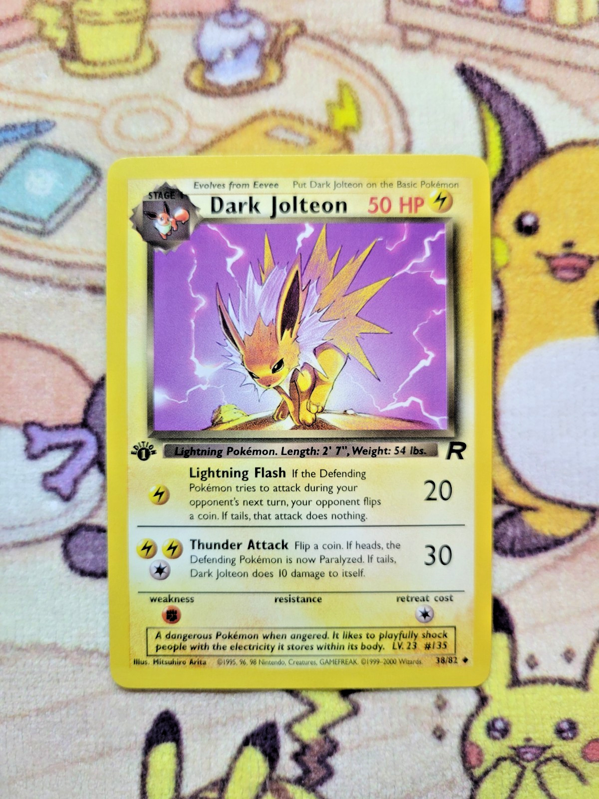 1st Edition Dark Jolteon 38/82 Team Rocket (Near Mint)