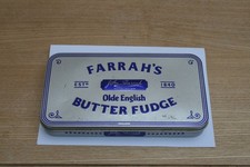 FARRAH'S OLDE ENGLISH BUTTER FUDGE TIN - EMPTY