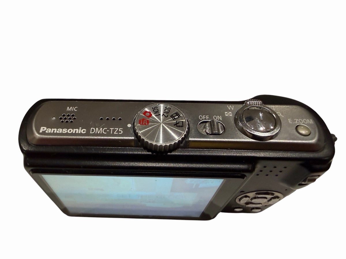 Panasonic LUMIX DMC-TZ5 9.1MP Digital Camera, Black - Tested. Inc
